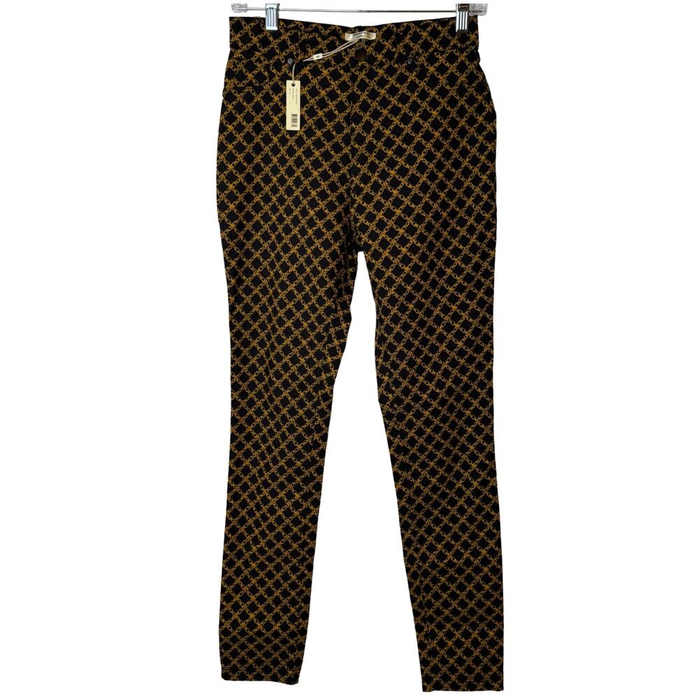 Sioni Chic Skinny Pants Black and Gold Size Medium NWT